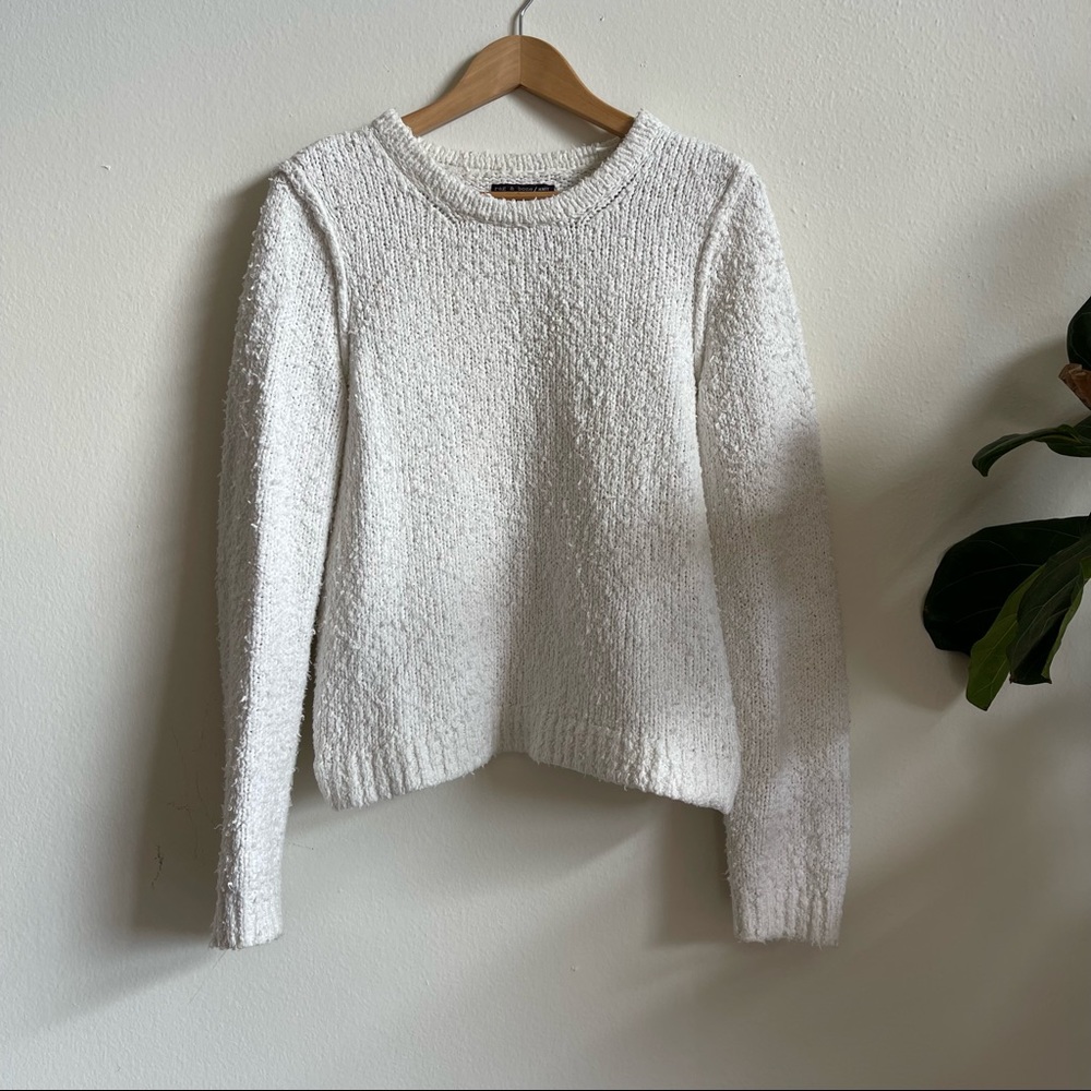 Rag and Bone for Barney’s white knit sweater